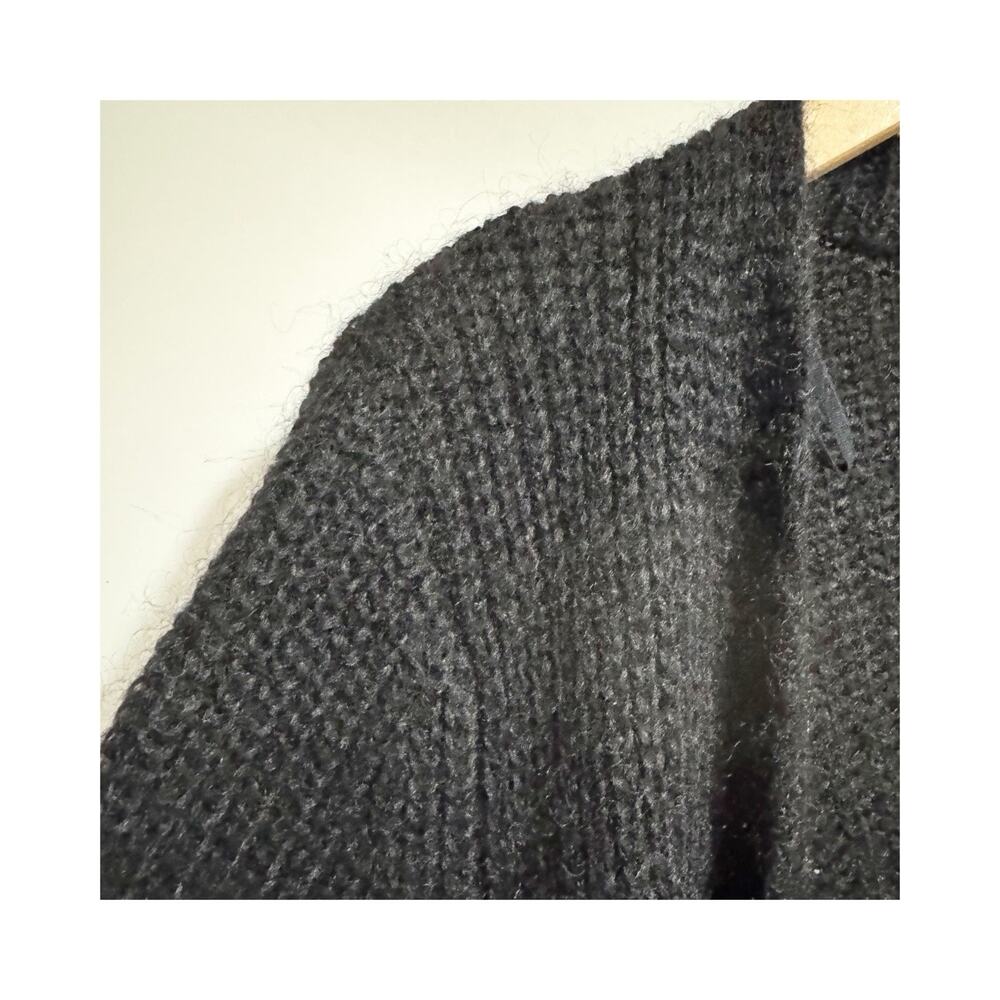 COS Women Small Black Wool Cardigan Long Line Maxi - Picture 2 of 5